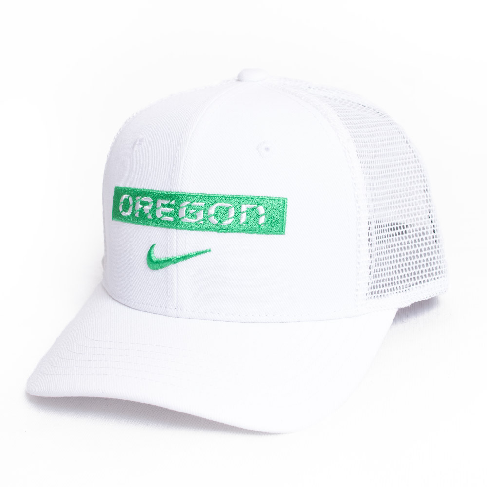 Oregon, Nike, White, Curved Bill, Performance/Dri-FIT, Accessories, Youth, Mesh, Structured, Trucker, Adjustable, Hat, 768108